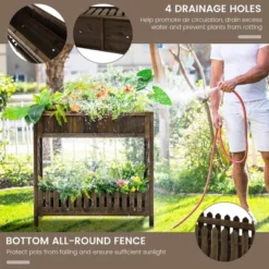 Costway 2-Tier Wood Raised Garden Bed Elevated Planter Box For Vegetable, Fruit, Herb -Costway GUEST 0081839a d7a2 468c aae0 a557870871bd