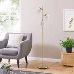 Costway 3-Globe Floor Lamp Modern Freestanding Lamp Living Room w/Foot Switch -Costway GUEST 010394c0 bcba 4dc9 98df bcd217a4a297