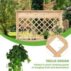 Costway Wood Raised Garden Bed W/ Trellis Elevated Planter Box W/ Storage Shelf And Drawer 15 Costway Wood Raised Garden Bed W/ Trellis Elevated Planter Box W/ Storage Shelf And Drawer -Costway GUEST 01d4ba38 3b77 4da0 ad99 f701785a765a