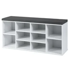 Costway Entryway Padded Shoe Storage Bench 10-Cube Organizer Bench Adjustable 27 Costway Entryway Padded Shoe Storage Bench 10-Cube Organizer Bench Adjustable -Costway GUEST 02579969 39ab 4fbc a764 3ea05b72a396