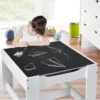 Costway Kids Table Chairs Set With Storage Boxes Blackboard Whiteboard Drawing GreyNature -Costway GUEST 02a68b78 1b3d 4c4f b5c4 9b9833407452