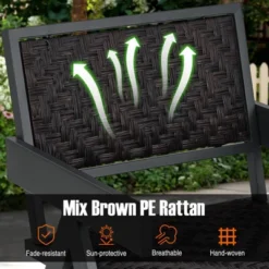 Costway 3 PCS Patio Wicker Chair Set, Rattan Furniture Set With Quick Dry Foam Padding -Costway GUEST 02b4fa38 9470 4fe6 acd4 9c726b72ad17