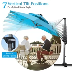 Costway 10ft Solar LED Patio Umbrella 360Degree Rotation W/USB Turquoise 15 Costway 10ft Solar LED Patio Umbrella 360Degree Rotation W/USB Turquoise -Costway GUEST 02d0c627 6258 44d1 922b d1616b0069d9