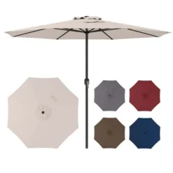 Costway 12 FT Patio Umbrella Outdoor Market Umbrella With Crank Handle 8 Sturdy Ribs Coffee/Beige/Red/Navy/Gray 24 Costway 12 FT Patio Umbrella Outdoor Market Umbrella With Crank Handle 8 Sturdy Ribs Coffee/Beige/Red/Navy/Gray -Costway GUEST 03b39fc7 bb63 4b07 b7ee 48dc2f674d18