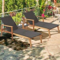 Costway 2PCS Patio Rattan Lounge Chair Chaise Recliner Wood Back Adjust W/Folding Table 14 Costway 2PCS Patio Rattan Lounge Chair Chaise Recliner Wood Back Adjust W/Folding Table -Costway GUEST 04585e49 f862 47e3 a6d5 3920851f49cc