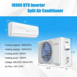 Costway 18000 BTU Mini Split Air Conditioner & Heater 19 SEER2 1250 Sq. Ft Coverage -Costway GUEST 04686189 d73e 4b55 8c3e 51165c4c35c3