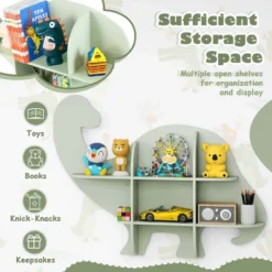 Costway 2-Tier Floating Dinosaur Kids Bookshelf Wall-Mounted Nursery Book Shelf -Costway GUEST 0520bf6f f5ca 48b1 8ba8 0c70b1193ede