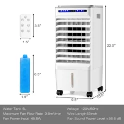 Costway 3-in-1 Evaporative Air Cooler Portable Air Cooling Fan W/ Fan & Humidifier -Costway GUEST 0536e5f5 71f4 4207 868d 33f99a95cb2f