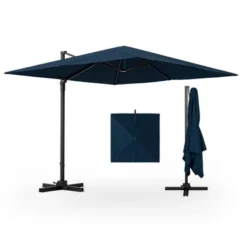 Costway Patio 9.5FT Square Cantilever Offset Hanging Umbrella 2-Tier 360° Outdoor Beige/ Coffee/Navy 25 Costway Patio 9.5FT Square Cantilever Offset Hanging Umbrella 2-Tier 360° Outdoor Beige/ Coffee/Navy -Costway GUEST 05b4520a 2d00 4fbf b550 7899e27fd9c5