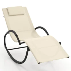 Costway 1/2 PCS Outdoor Rocking Lounge Chair With Removable Headrest Breathable Backrest & Seat Beige 22 Costway 1/2 PCS Outdoor Rocking Lounge Chair With Removable Headrest Breathable Backrest & Seat Beige -Costway GUEST 05fa5c89 da4a 4969 96c8 48a4f9fc52f4