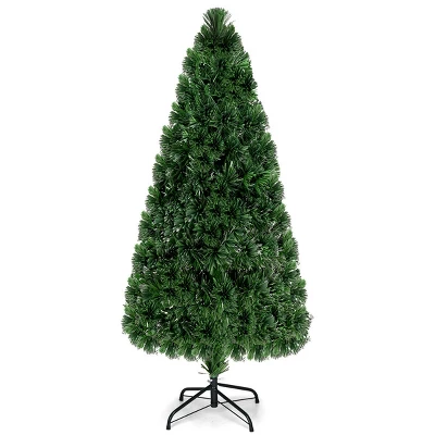 Costway Pre-Lit Fiber Optic Artificial PVC Christmas Tree 6Ft 10 Costway Pre-Lit Fiber Optic Artificial PVC Christmas Tree 6Ft - Image 8