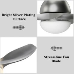 Costway 48'' Ceiling Fan W/ Remote Control Dimmable LED Light Modern Reversible Blades SilverWhite -Costway GUEST 06ede737 c7d0 4eda 894e e57cf0e66d66