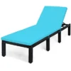 Costway Patio Rattan Lounge Chair Height Adjustable Turquoise -Costway GUEST 07290c49 0250 438c a7b1 411234676ddb