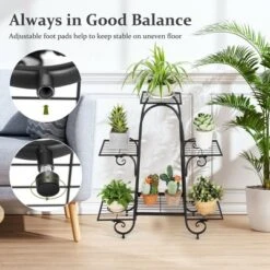 Costway 6 Tier Flower Pot Holder Metal Vertical Shelves Corner Plants Display Rack 15 Costway 6 Tier Flower Pot Holder Metal Vertical Shelves Corner Plants Display Rack -Costway GUEST 07605dc0 2d32 492e b19e 7469a6ccc97a