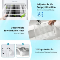Costway 10000 BTU Portable Air Conditioner 4-in-1 AC With Cool Fan Humidifier Sleep Mode -Costway GUEST 09241b01 c24a 4e43 8173 22b14bbd62f7