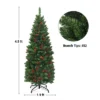 Costway 4.5Ft6.5Ft7.5Ft Pre-lit Hinged Pencil Christmas Tree W/Pine Cones Red Berries & 150250350 Lights 1 Costway 4.5Ft6.5Ft7.5Ft Pre-lit Hinged Pencil Christmas Tree W/Pine Cones Red Berries & 150250350 Lights -Costway GUEST 09a6c861 630d 4e30 a8bb 86aa034a9fb0