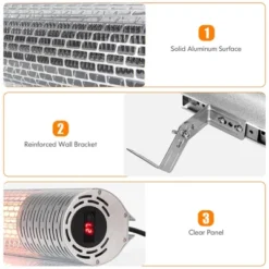 Costway 1500W Wall-Mounted Infrared Heater Indoor & Outdoor Electric Heater With Remote -Costway GUEST 09d37bfa a041 4965 a14d e7363432b0bf