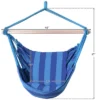 Costway Hammock Rope Chair Patio Porch Yard Tree Hanging Air Swing Outdoor (Blue) -Costway GUEST 0a801be1 4df7 4708 ba95 f48aa9e431c3