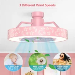 Costway 23'' Ceiling Fan W/LED Light Adjustable Color 3 Speeds Remote Control -Costway GUEST 0b03c65e 505b 40bb 90b5 9e5604365f53