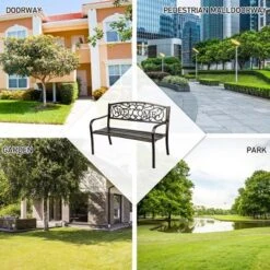 Costway Garden Bench Outdoor Furniture Porch Path Loveseat Chair -Costway GUEST 0cba9182 c213 4991 be32 da1432bafb77