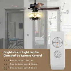 Costway 50'' Ceiling Fan With Light Classic Ceiling Fan Lamp W/Noiseless Reversible Motor 17 Costway 50'' Ceiling Fan With Light Classic Ceiling Fan Lamp W/Noiseless Reversible Motor -Costway GUEST 0d002e12 6840 4d1b 8dd7 2668dba7e891