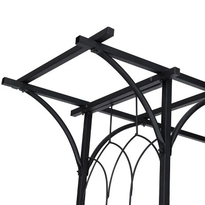 Costway Garden Wedding Rose Arch Pergola Archway Flowers Climbing Plants Trellis Metal 8 Costway Garden Wedding Rose Arch Pergola Archway Flowers Climbing Plants Trellis Metal - Image 6