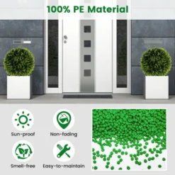 Costway 2 PCS 18"/20" Artificial Cedar Topiary Balls Sun-protective Round Greenery Bushes -Costway GUEST 0d721fdd c825 4da0 ad15 4aeadd630fb4