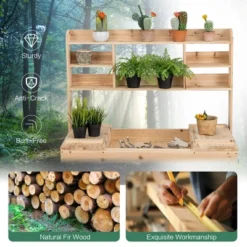 Costway Potting Bench Table Wooden Garden Work Bench Platform With Display Rack Hidden Sink 19 Costway Potting Bench Table Wooden Garden Work Bench Platform With Display Rack Hidden Sink -Costway GUEST 0dafaa8a 4f76 4be2 8c24 b14c1e050e58
