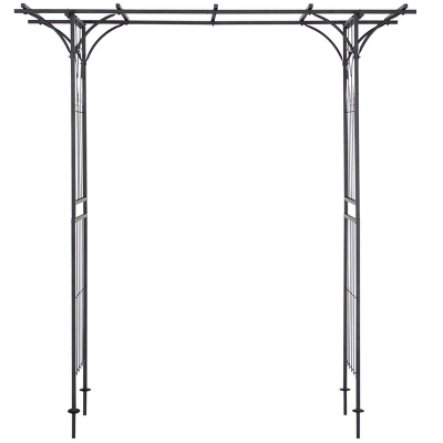 Costway Garden Wedding Rose Arch Pergola Archway Flowers Climbing Plants Trellis Metal 6 Costway Garden Wedding Rose Arch Pergola Archway Flowers Climbing Plants Trellis Metal - Image 4