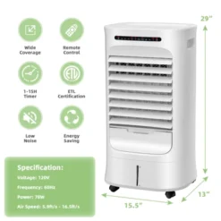 Costway 4-in-1 Evaporative Air Cooler Portable Humidifier With Timer, 3 Modes & Speeds -Costway GUEST 0ea7a95c bb70 49bb ab02 df338e70ef04