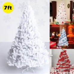 Costway 5Ft/6Ft/7Ft/8Ft Artificial PVC Christmas Tree W/Stand Holiday Season Indoor Outdoor White -Costway GUEST 0f33b725 9215 4bea a14d 09f88dc7135d