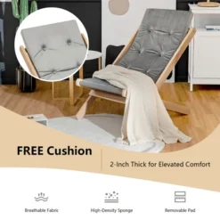 Costway Set Of 2 Foldable Wood Sling Beech Chairs W/ 3 Adjustable Positions&Free Cushion 12 Costway Set Of 2 Foldable Wood Sling Beech Chairs W/ 3 Adjustable Positions&Free Cushion -Costway GUEST 0f79ce33 e196 43a1 bdb5 ce5fea46202d