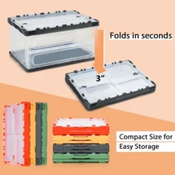 Costway 45L Collapsible Storage Bins Folding Plastic Stackable Utility Crates 4 Pack 16 Costway 45L Collapsible Storage Bins Folding Plastic Stackable Utility Crates 4 Pack -Costway GUEST 0fb868f7 6efc 4ea8 931b bce9cb38b704