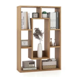 Costway 7-Cube Geometric Bookshelf With Anti-Toppling Device Modern Open Bookcase White/Black/Oak/Rustic Brown/Natural/Grey 24 Costway 7-Cube Geometric Bookshelf With Anti-Toppling Device Modern Open Bookcase White/Black/Oak/Rustic Brown/Natural/Grey -Costway GUEST 0ffc3f7d cd15 4ab1 b7fa 8f041318966a