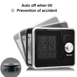 Costway 1200W Portable Electric PTC Space Heater Safety Shut-Off Tilt Protection Office -Costway GUEST 100b566b a8ac 4efd b975 f87c2d155bbf
