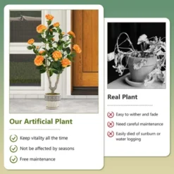 Costway 1/2 PCS 36" Artificial Camellia Tree Fake Potted Tree Greenery Floral Plant Modern Orange/White/Pink 17 Costway 1/2 PCS 36" Artificial Camellia Tree Fake Potted Tree Greenery Floral Plant Modern Orange/White/Pink -Costway GUEST 100b8316 83e6 46e9 ae28 58406e2237e9