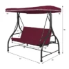 Costway Converting Outdoor Swing Canopy Hammock 3 Seats Patio Deck Furniture Wine Red 2 Costway Converting Outdoor Swing Canopy Hammock 3 Seats Patio Deck Furniture Wine Red -Costway GUEST 10127dfc 666e 442f 9baf 3b742730eed5
