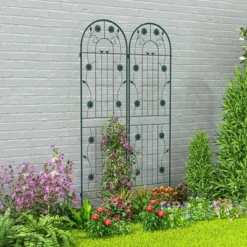 Costway 4 Pack Rustproof Metal Garden Trellis 71" X 20" Wire Lattice Panel For Patio Green/White 14 Costway 4 Pack Rustproof Metal Garden Trellis 71" X 20" Wire Lattice Panel For Patio Green/White -Costway GUEST 10312d7b ce92 4022 9eb4 7ef0943d473f