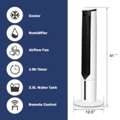 Costway 3-In-1 Evaporative Air Cooler 41'' Portable Tower Fan Humidifier 16 Costway 3-In-1 Evaporative Air Cooler 41'' Portable Tower Fan Humidifier -Costway GUEST 10486307 cd46 4e30 b542 1dd9e99d2f19