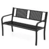 Costway Outdoor Bench 50 Inches Garden Bench With Patterned Backrest And Curved Armrests 1 Costway Outdoor Bench 50 Inches Garden Bench With Patterned Backrest And Curved Armrests -Costway GUEST 10525a18 4160 493f b3eb 545e1ecb3209