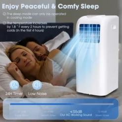 Costway 5000 BTU (8000 BTU ASHRAE) Portable Air Conditioner With Remote Control Cooling Fan Dehumidifier -Costway GUEST 10dc2720 877b 4883 ae61 917223125c6f