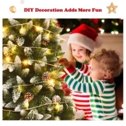 Costway 7.5ft Snow Flocked Pencil Christmas Tree Hinged Pine Cones -Costway GUEST 1107cbf8 fb07 4cbf b615 1a807744f1c3