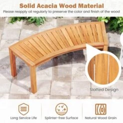 Costway 1/2/4 PCS Outdoor Curved Bench With Slatted Seat Wrap Around Tree Bench 2-Person Seating -Costway GUEST 11761158 16e5 4ad2 a72b 9ea26b277a2c