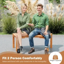 Costway 1/2/4 PCS Outdoor Curved Bench With Slatted Seat Wrap Around Tree Bench 2-Person Seating -Costway GUEST 11cd79ee 5ed2 4e07 9b3b b991e3b81edd