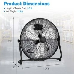 Costway 20 Inches High Velocity Floor Fan, Portable Pivoting Fan With 3 Powerful Speeds 19 Costway 20 Inches High Velocity Floor Fan, Portable Pivoting Fan With 3 Powerful Speeds -Costway GUEST 121903fb 50d5 4d3f bd22 048a4a626c82
