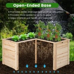 Costway 24'' L-Shaped Deep Root Planter Box Wooden Raised Garden Bed With Open-Ended Base 16 Costway 24'' L-Shaped Deep Root Planter Box Wooden Raised Garden Bed With Open-Ended Base -Costway GUEST 1226dc5a e42d 4945 a0f5 3f93e0c484ec