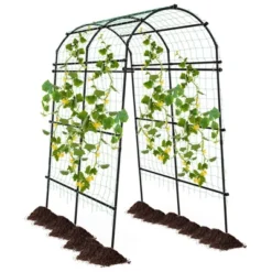 Costway 7.5FT Garden Arch Trellis Outdoor Plant Support Archway For Climbing Vine Flower -Costway GUEST 123cb4b4 00ff 4ae4 ba2a 75f4e39c10ac