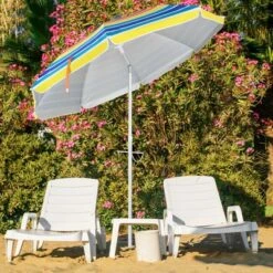 Costway 6.5 FT Patio Beach Umbrella Sun Shade Tilt Aluminum Sports Portable Carry Bag Multicolor/Blue/Turquoise/Beige 26 Costway 6.5 FT Patio Beach Umbrella Sun Shade Tilt Aluminum Sports Portable Carry Bag Multicolor/Blue/Turquoise/Beige -Costway GUEST 12979b7b 99bc 48b2 9fbd 80db9140ee90