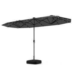 Costway 13FT Double-sided Patio Umbrella With Solar Lights Crank Handle Umbrella Base Beige/Tan/Gray/Wine/Navy/Orange 28 Costway 13FT Double-sided Patio Umbrella With Solar Lights Crank Handle Umbrella Base Beige/Tan/Gray/Wine/Navy/Orange -Costway GUEST 12a0b333 0a4c 47c8 afbc d2943a389865