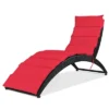 Costway Folding Patio Rattan Lounge Chair Chaise Cushioned Portable Garden -Costway GUEST 12d72b20 3ea5 4f2c aef0 ece8ca67f694
